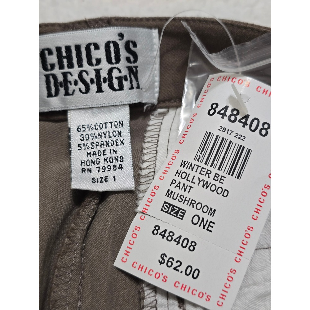 Chicos Design Winter Be Hollywood Mushroom‎ Pant Size 1 /M - Picture 2 of 11